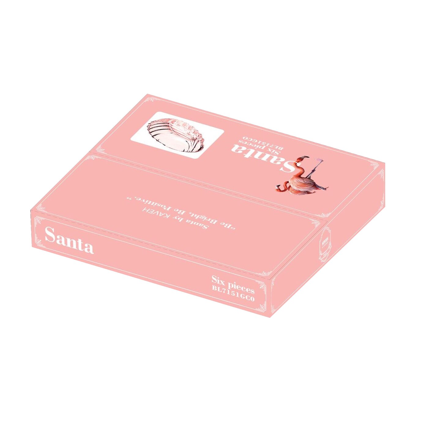 Set 6 boluri sticla color Santa, 10 x15 cm