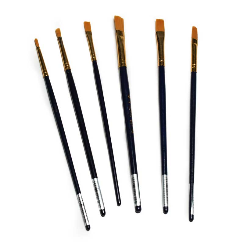 Set 6 pensule scolare, Royal Langnickel, late, fir sintetic