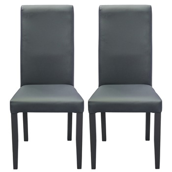 Set 2 buc Scaun bucatarie / dining Kring Cassandra, PU, Gri Set 2 buc Scaun bucatarie / dining Kring Cassandra, PU, Gri