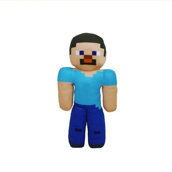 Jucarie plus, Minecraft Mojang, Steve , 30 cm, Multicolor Jucarie plus, Minecraft Mojang, Steve , 30 cm, Multicolor