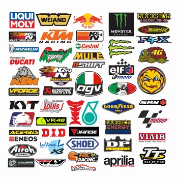 Set 50 bucati Stickere Moto Brands Set 50 bucati Stickere Moto Brands