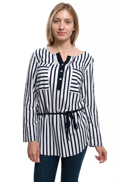 Női Printex ing, tengerész, tunika, sötétkék/fehér