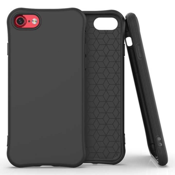 Tok Wozinsky Soft Color rugalmas iPhone 7 / 8-hoz, fekete