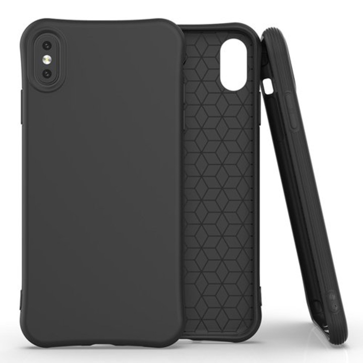 Wozinsky Soft Color rugalmas tok iPhone X / Xs készülékhez, fekete