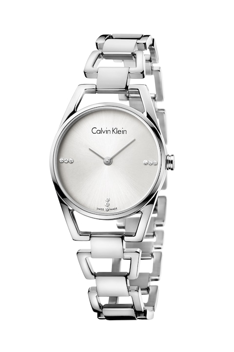 CALVIN KLEIN, Ceas cu o bratara metalica, Argintiu