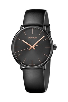 CALVIN KLEIN, Ceas cu o curea de piele, Negru CALVIN KLEIN, Ceas cu o curea de piele, Negru