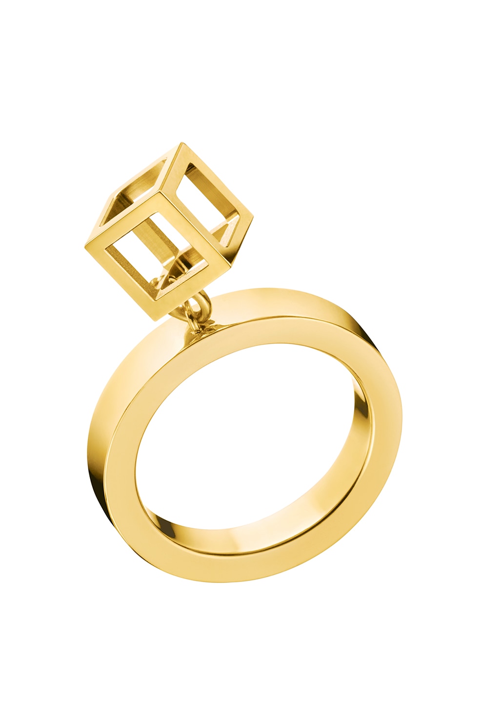 CALVIN KLEIN, Inel cu un talisman cubic