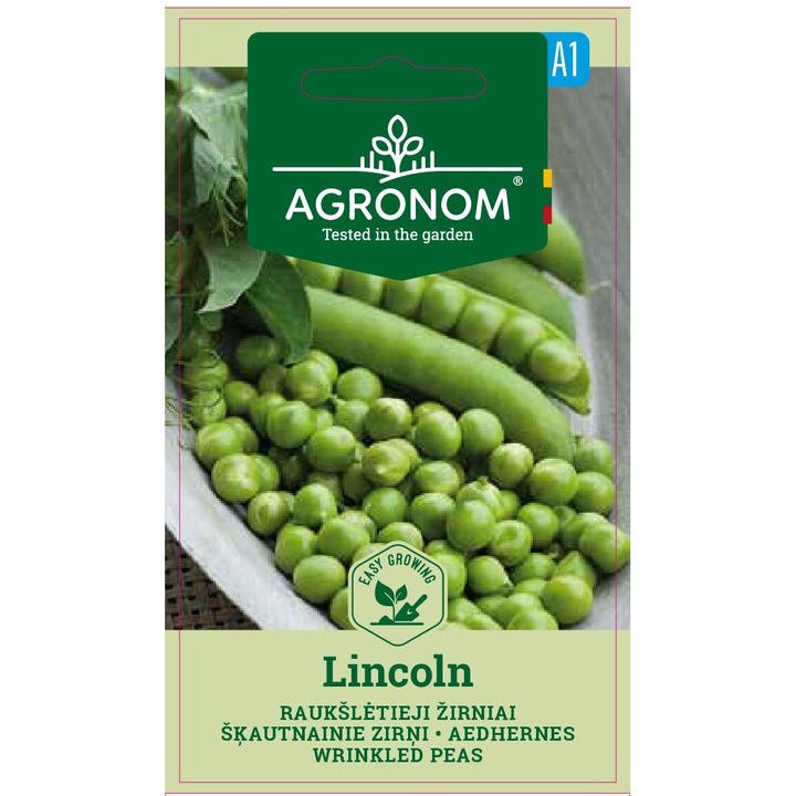 Mazare tardiva cu bob zbarcit Lincoln, Agronom, Soi Timpuriu, Seminte, plic, 10 grame