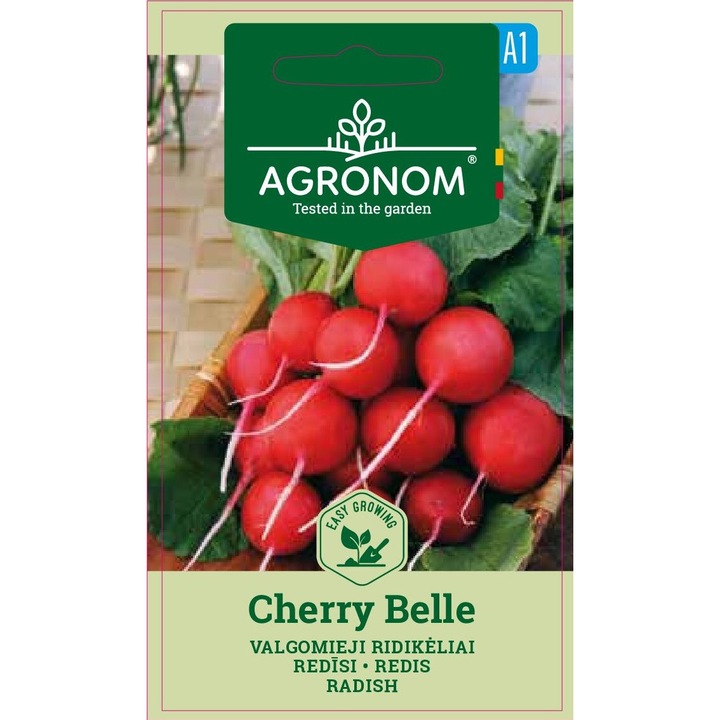 Ridichi de luna Cherry Belle, Agronom, Soi Timpuriu, Seminte, plic, 4 grame