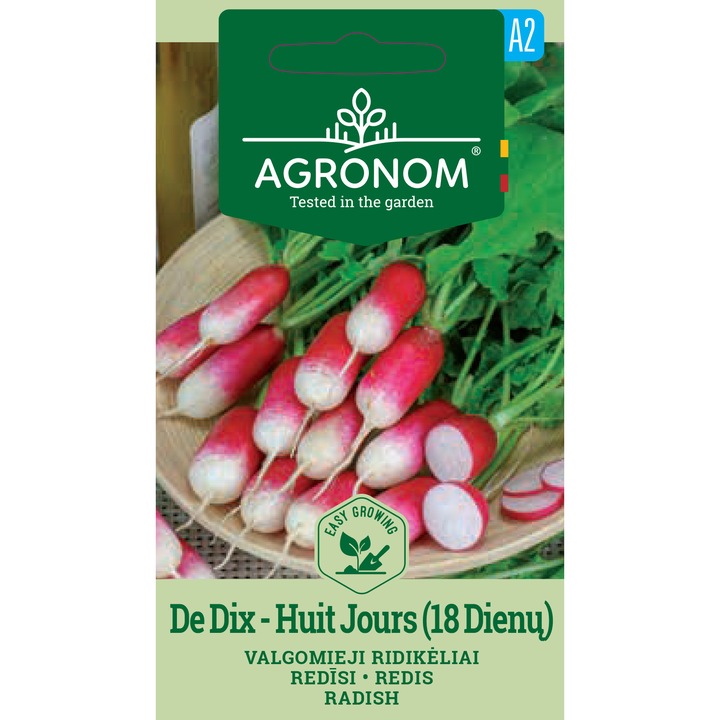 Ridichi de luna De Dix Nuit Jours, Agronom, Soi Timpuriu, Seminte, plic, 4 grame