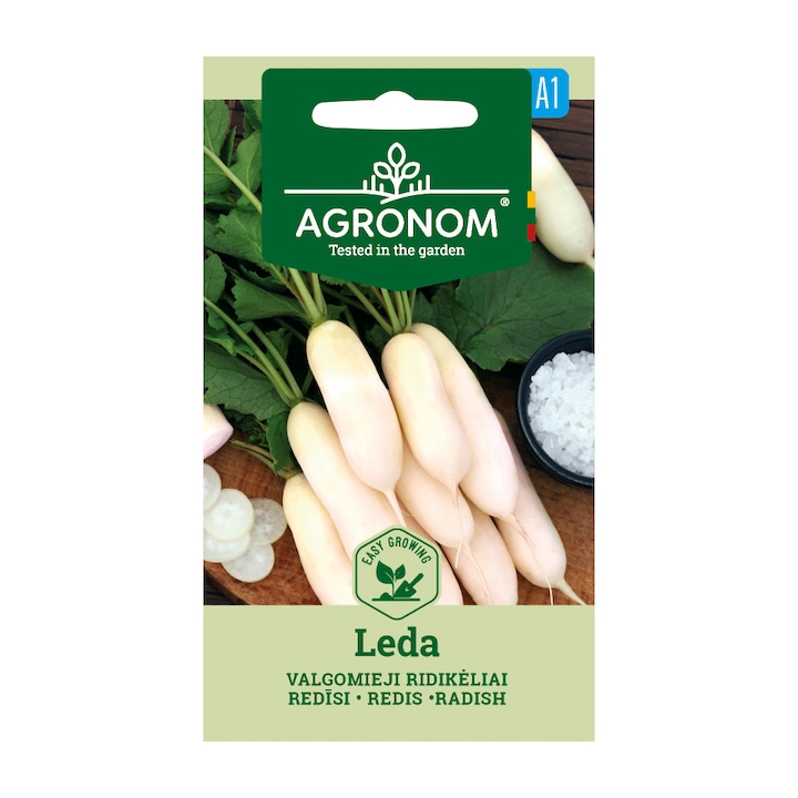 Ridichi de luna Leda, Agronom, Soi Timpuriu, Seminte, plic, 3 grame