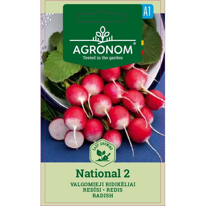 Ridichi de luna National 2, Agronom, Soi Semi Timpuriu, Seminte, plic, 4 grame