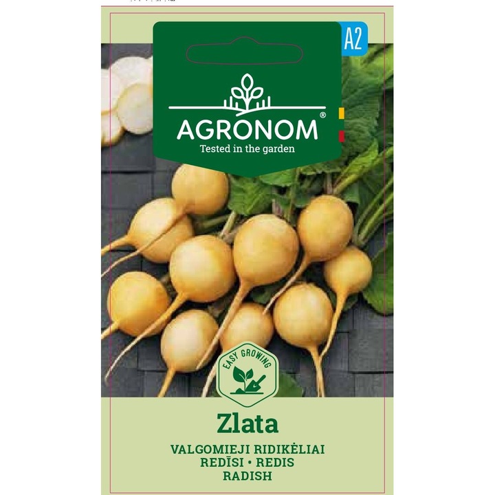 Ridichi de luna Zlata, Agronom, Soi Semi Timpuriu, Seminte, plic, 3 grame