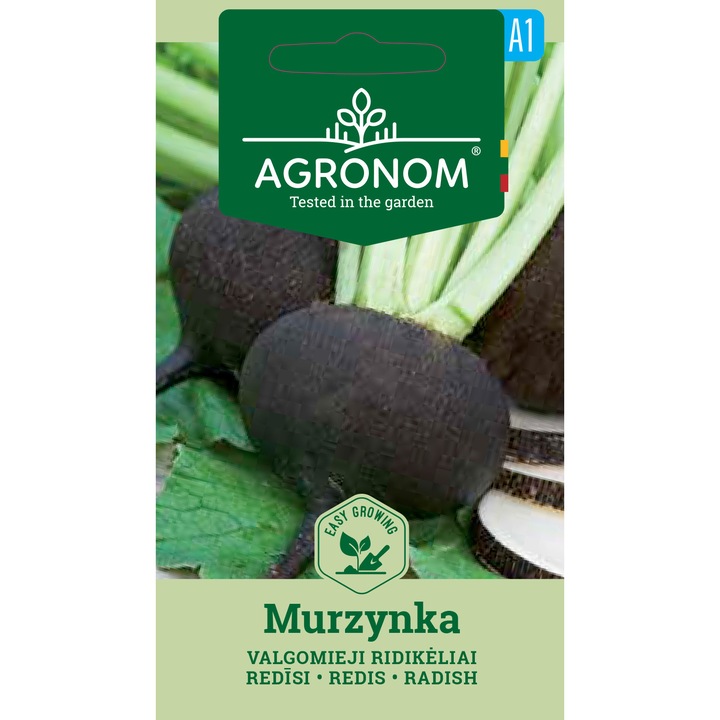 Ridichi negre Murzynka, Agronom, Soi Semi Timpuriu, Seminte, plic, 2 grame