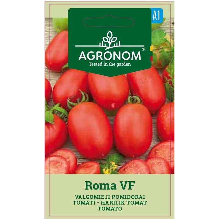 Tomate Roma VF, Agronom, Soi Semi Timpuriu, Seminte, plic, 0.2 grame