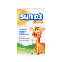 Sun D3 Junior, Sun Wave Pharma, Vitamina D3 800 UI pentru sănătatea sistemului osos și muscular, 10 ml