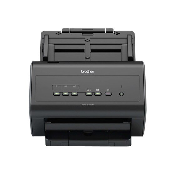 Scanner Brother ADS-2400N, A4, 600 dpi, ADF single pass 50 de coli, 30 ipm, 60 ipm duplex, USB si retea, Negru