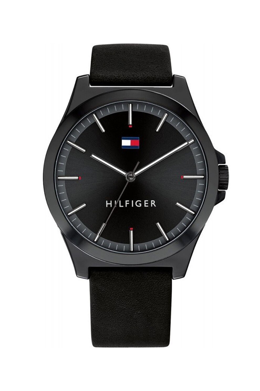Tommy Hilfiger, Ceas cu o curea de piele, Negru