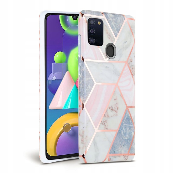 TECH-PROTECT márvány tok, Samsung Galaxy M21 / M30s készülékhez, rózsaszín