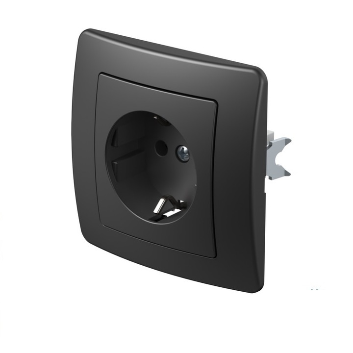 Konnektor, fekete TEM, Ekonomik, VE12NB-U, Fekete