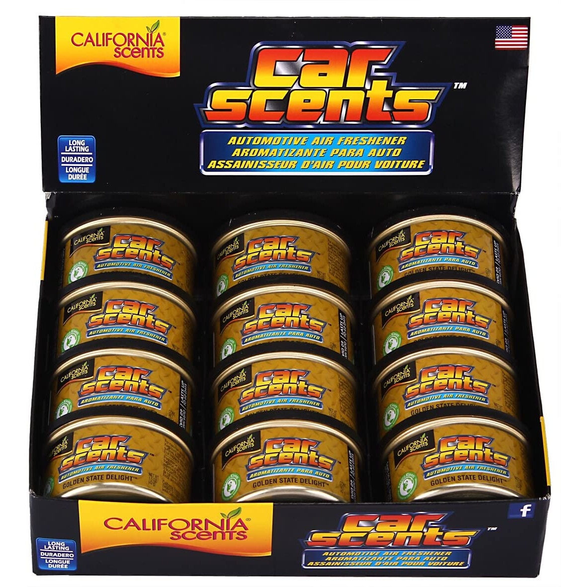 Set 12 bucati Odorizant auto California Scents Golden State Delight eMAG.ro