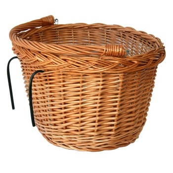 Cos de bicicleta, ProCart, ratan, tije metalice pentru atasare, montare ghidon, toarta, maro natur Cos de bicicleta, ProCart, ratan, tije metalice pentru atasare, montare ghidon, toarta, maro natur