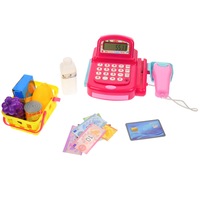 set casa de marcat de jucarie cu accesorii produse bani roz - aa6862 imagen 12_0_
0