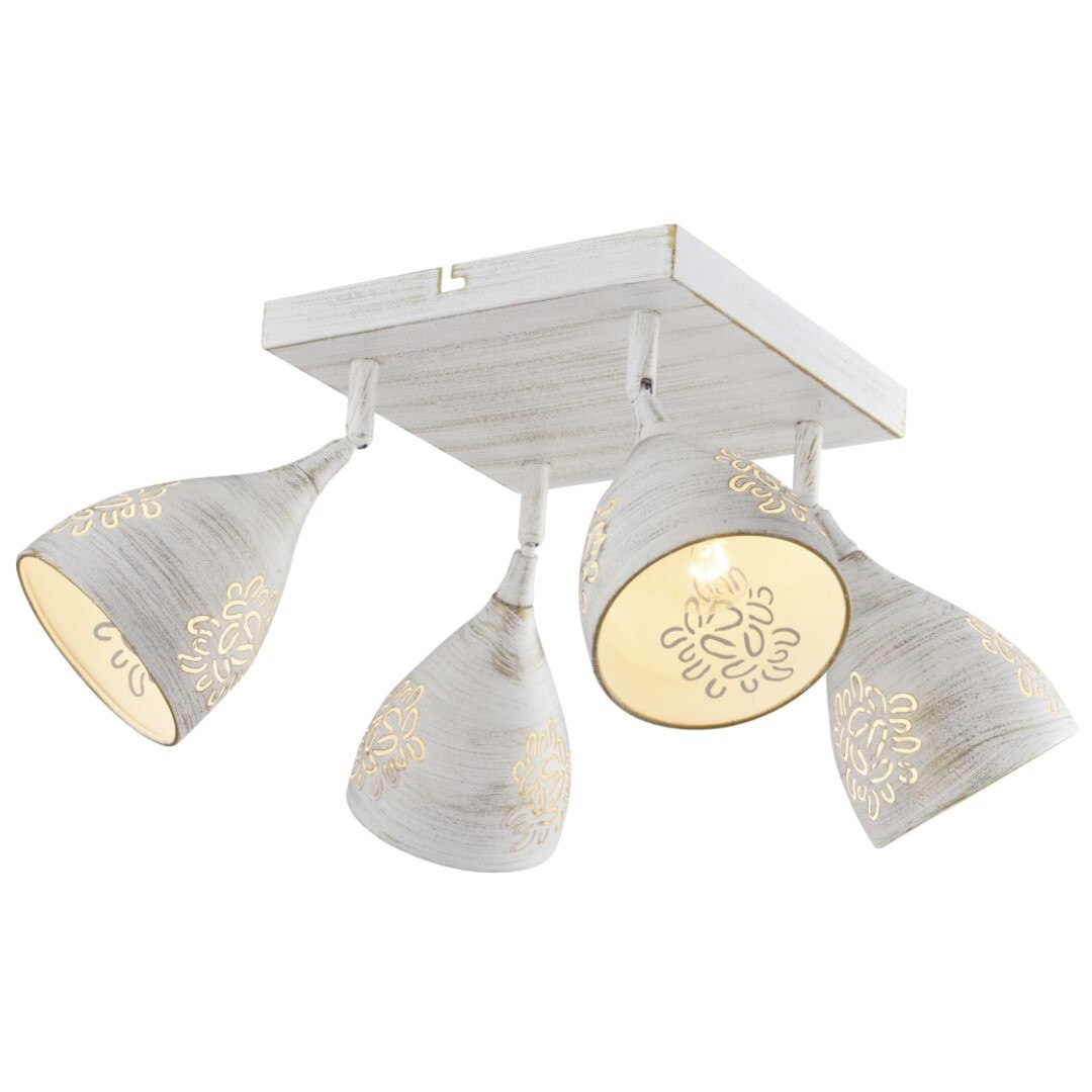 Aplica Bell, design modern, 4xE14, alb antic