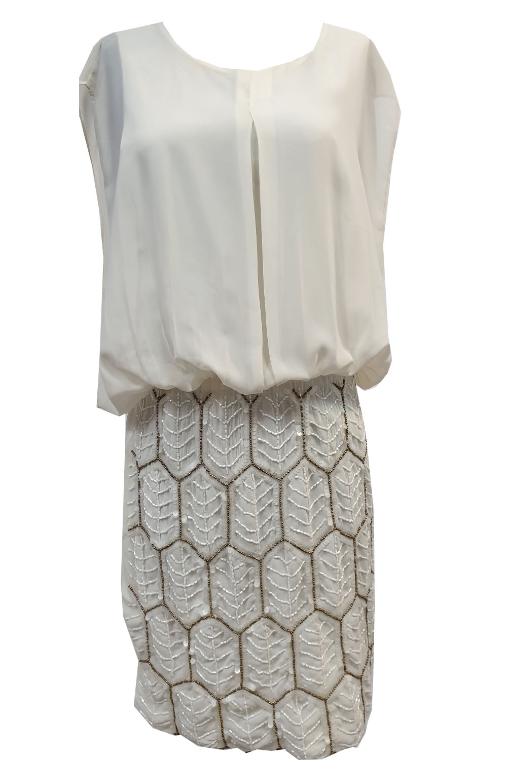 Rochie de seara cu paiete Tally Weijl, crem , 38/M