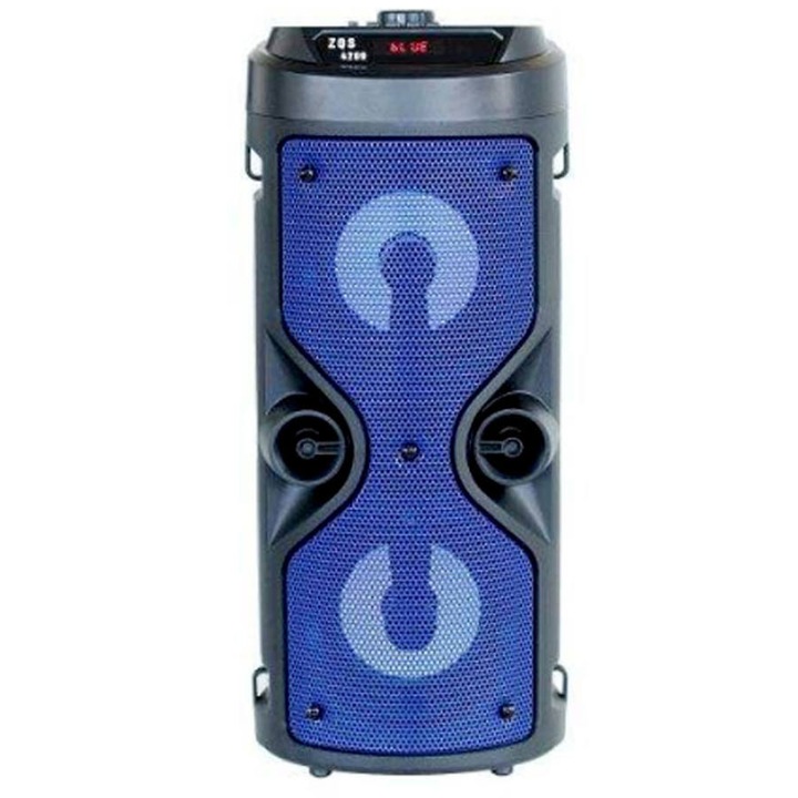 Boxa portabila, Buxton, Super Bass, 30 W, Bluetooth, Negru/Albastru
