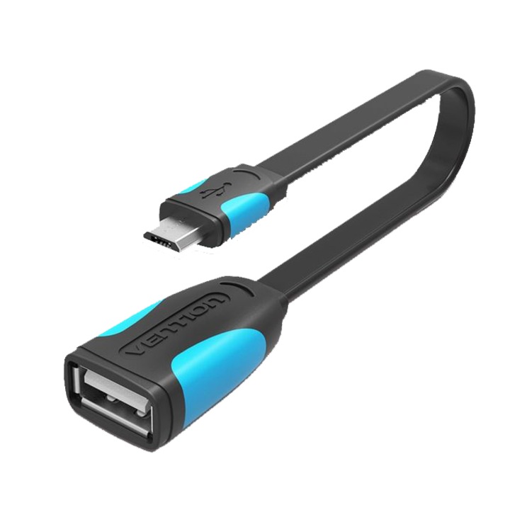 Cablu OTG Micro USB tata la USB 2.0 mama, 0.1 metri , Vention