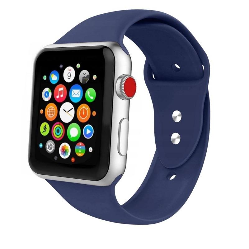 Curea silicon Tech-Protect Icon V2 compatibila cu Apple Watch 1/2/3/4/5/6/7/SE (38/40/41mm) Midnight Blue