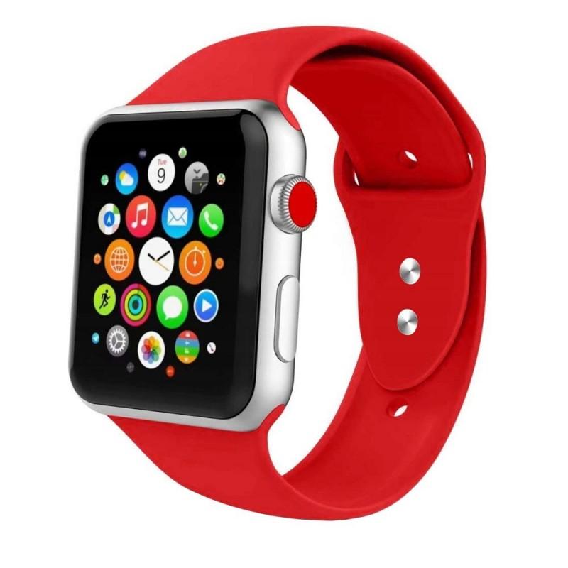 Curea silicon Tech-Protect Icon V2 compatibila cu Apple Watch 1/2/3/4/5/6/7/SE (38/40/41mm) Red