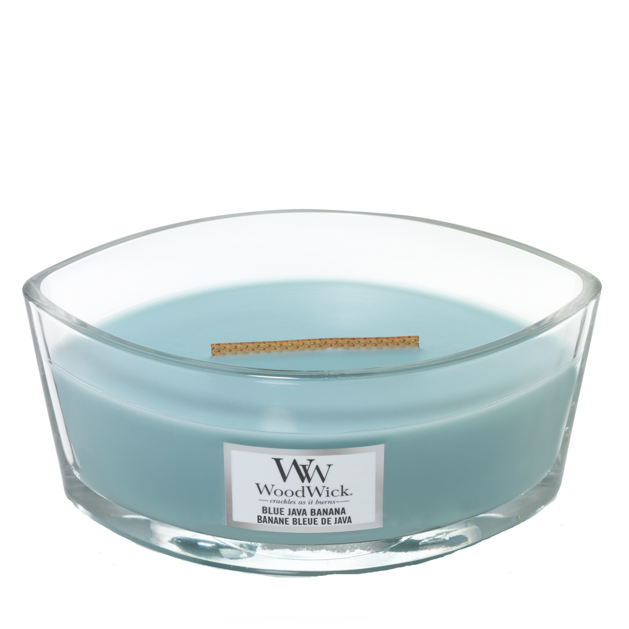 Lumanare Parfumata Ellipse Blue Java Banana, WoodWick®