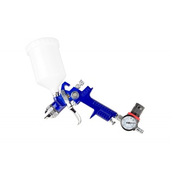Pistol de vopsit pneumatic , HVLP, duze 1.4 /1.7mm si reductor de presiune, KP38 Pistol de vopsit pneumatic , HVLP, duze 1.4 /1.7mm si reductor de presiune, KP38