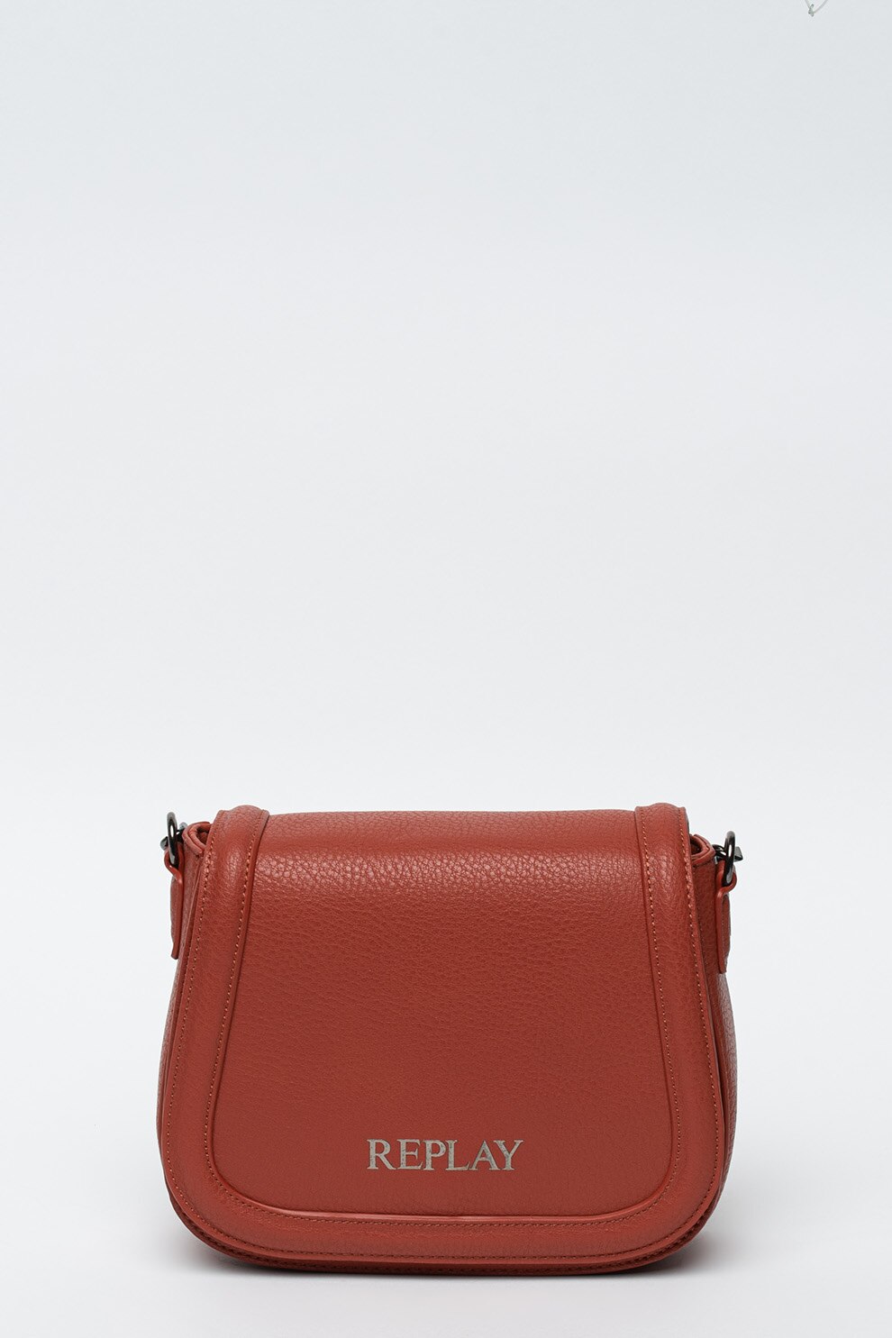 Replay, Geanta crossbody de piele ecologica, cu clapa, Scortisoara