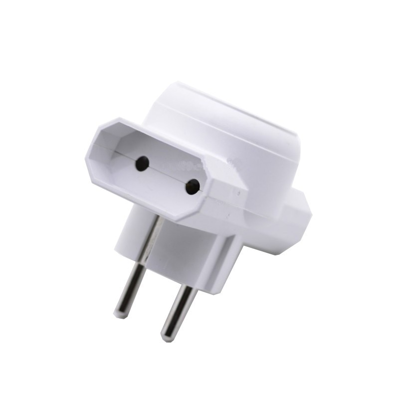 Adaptor elSales ELS-T2P1P , 3 prize , alb