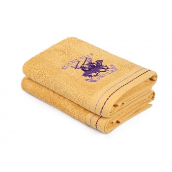 Set 2 prosoape 50x90cm bumbac 100%, Beverly Hills Polo Club 401 Mustar Set 2 prosoape 50x90cm bumbac 100%, Beverly Hills Polo Club 401 Mustar