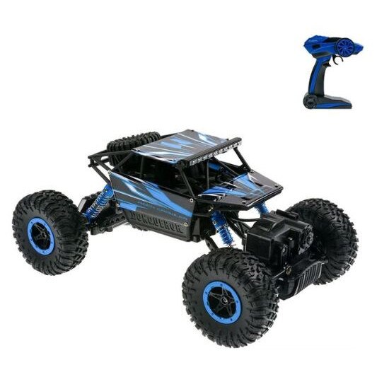 Masinuta off-road cu telecomanda Rock Crawler Blue 1:18, 2,4 GHz,