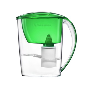 Cana filtranta apa potabila Barrier Nika verde, cu carbune activ, capacitate 2.5L volum filtrare pana la 350L Cana filtranta apa potabila Barrier Nika verde, cu carbune activ, capacitate 2.5L volum filtrare pana la 350L