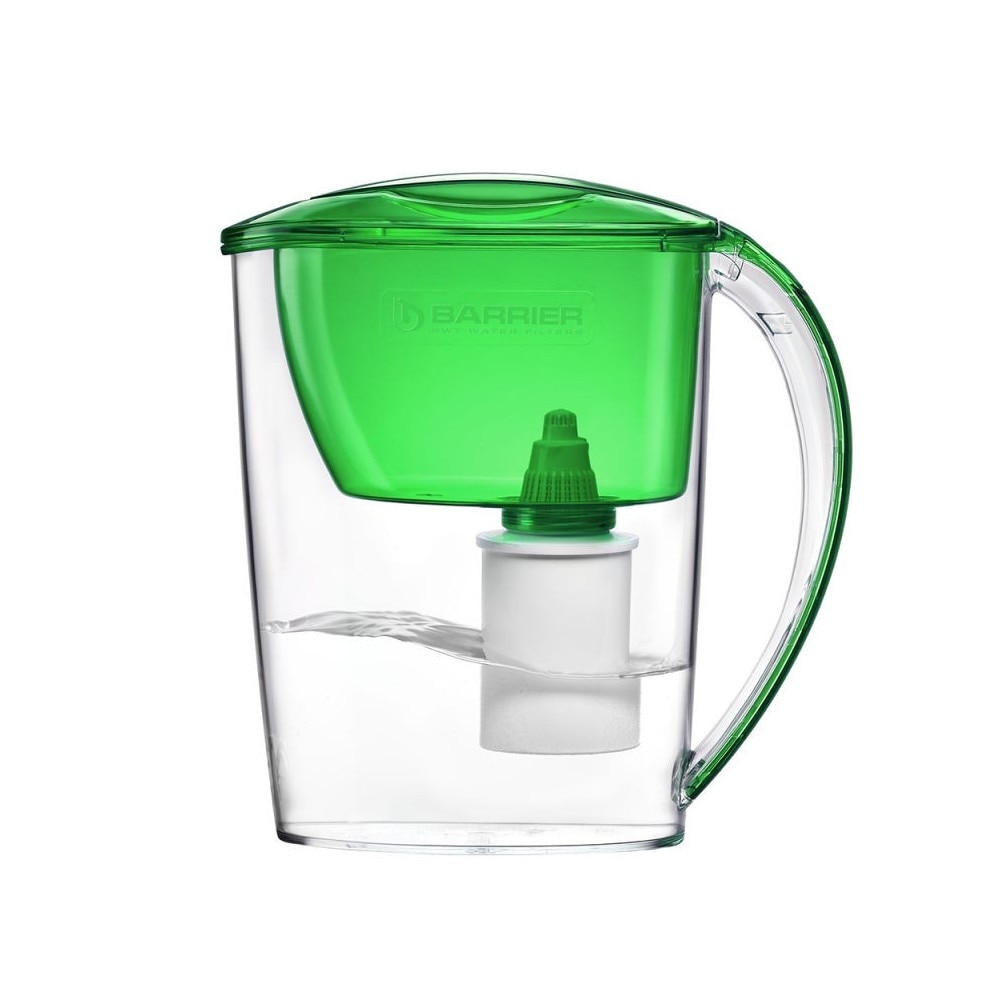 Cana de filtrare apa Barrier - 2.5 l, verde, 1 filtru (standard) inclus