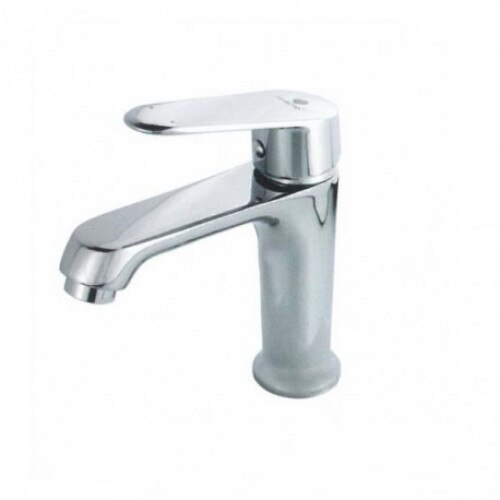 Baterie lavoar, pipa scurta, fixa, crom, Ermetiq