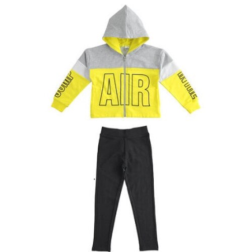 Compleu sport fete, Ido, galben/gri/negru