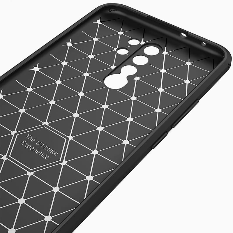 Husa Flexibila Antisoc Carbon pentru Xiaomi Redmi 9, Negru