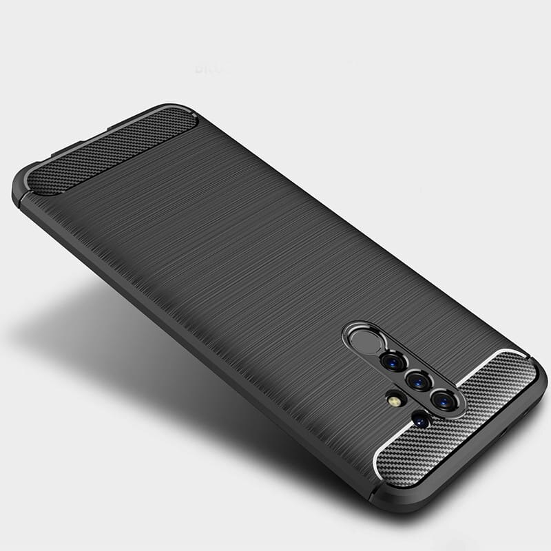 Husa Flexibila Antisoc Carbon pentru Xiaomi Redmi 9, Negru