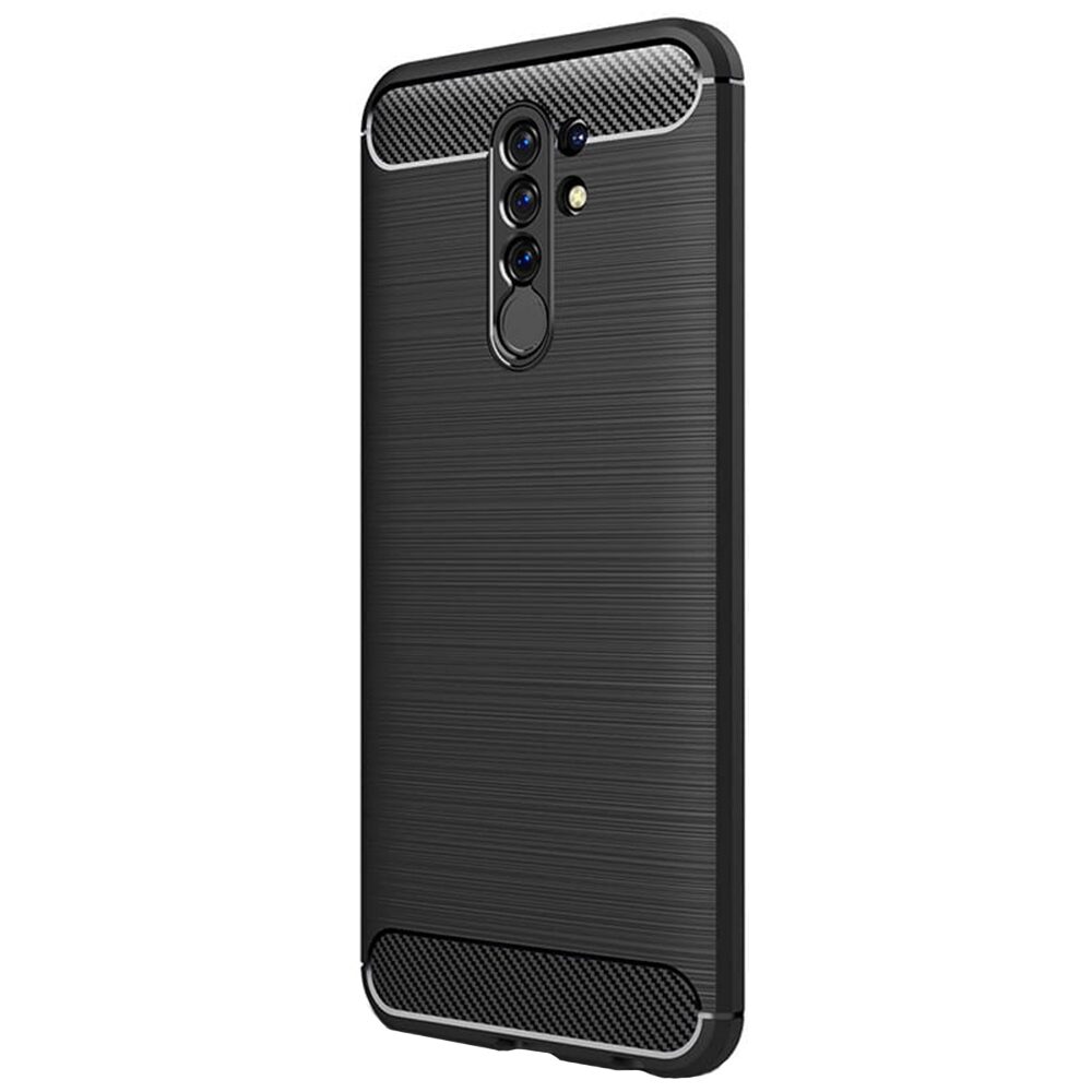 Husa Flexibila Antisoc Carbon pentru Xiaomi Redmi 9, Negru