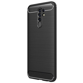 Husa Flexibila Antisoc Carbon pentru Xiaomi Redmi 9, Negru Husa Flexibila Antisoc Carbon pentru Xiaomi Redmi 9, Negru