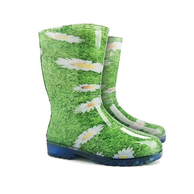 Cizme Cu Model Floral, din PVC, marimea 41/42