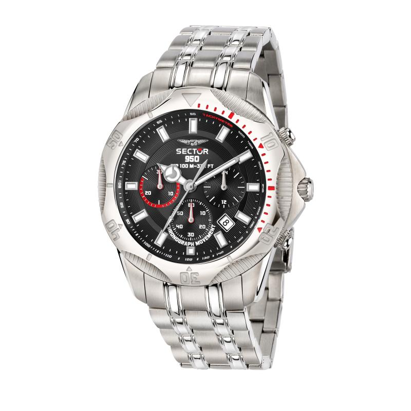 Ceas Sector R3273981007, inox, carcasa 44mm, cronograf, cadran negru