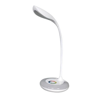 Lampa LED de birou, Wireless, 3 niveluri de iluminare, 5W, 240 lm, 5V DC, 6000 K, RGB, Incarcare USB, Alb Lampa LED de birou, Wireless, 3 niveluri de iluminare, 5W, 240 lm, 5V DC, 6000 K, RGB, Incarcare USB, Alb